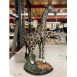 A CAST GIRAFFE DOORSTOP HEIGHT 43CM