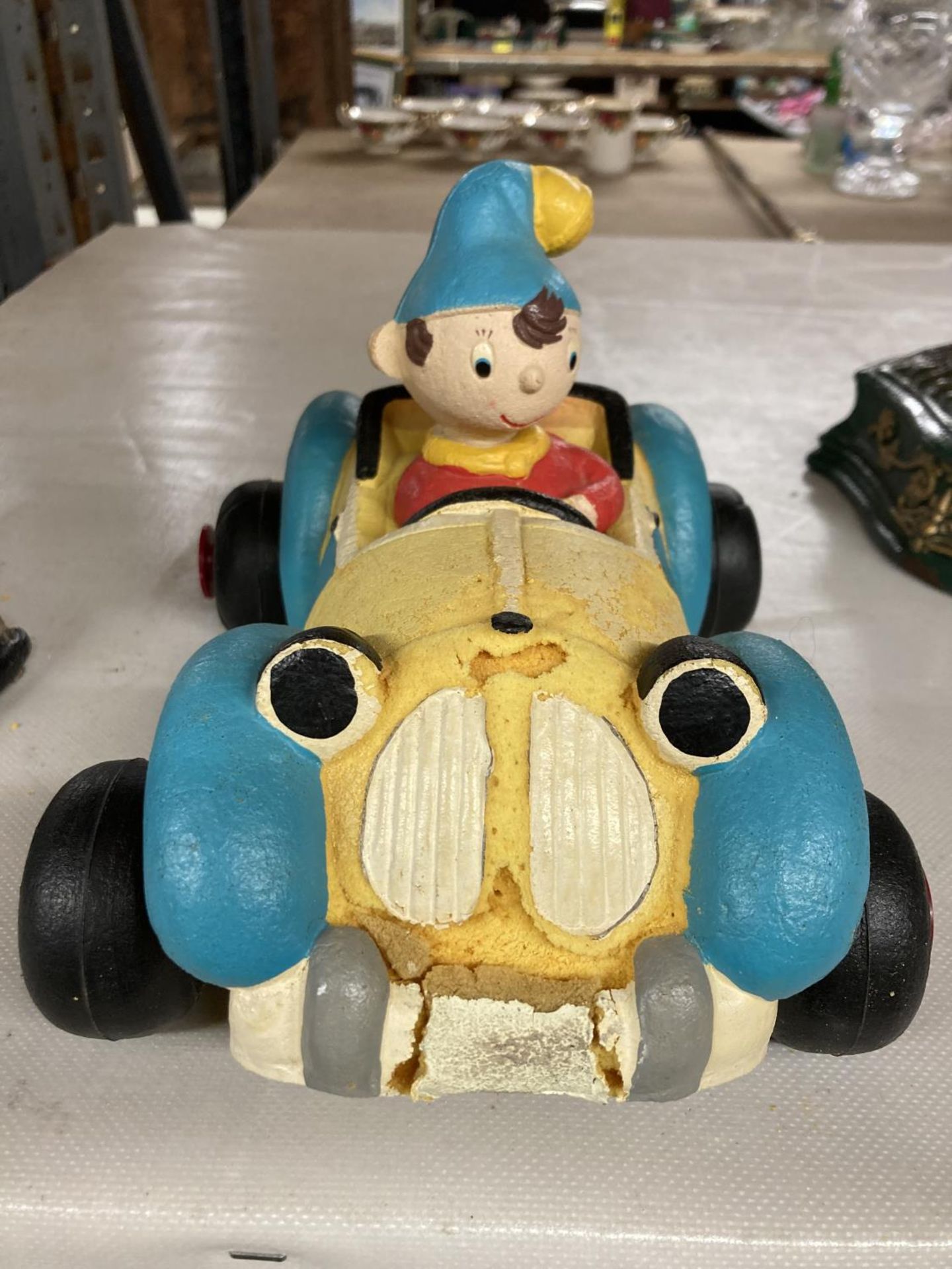 A FOAM MODEL OF NODDY IN HIS CAR