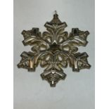A GORHAM STERLING SILVER 1985 SNOWFLAKE GOLD FILLED