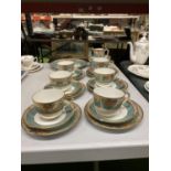 A QUANTITY OF NORITAKE CHINA TRIOS, CREAM JUG, SUGAR BOWL, SANDWICH PLATE, ETC - SOME A/F