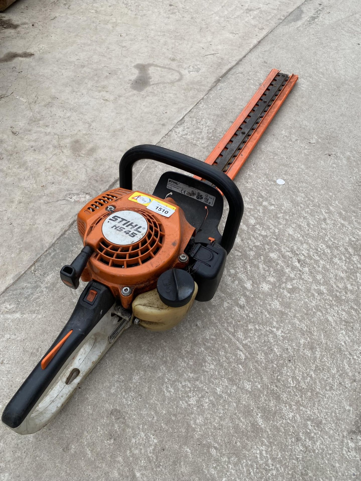 A STIHL HS45 PETROL HEDGE TRIMMER