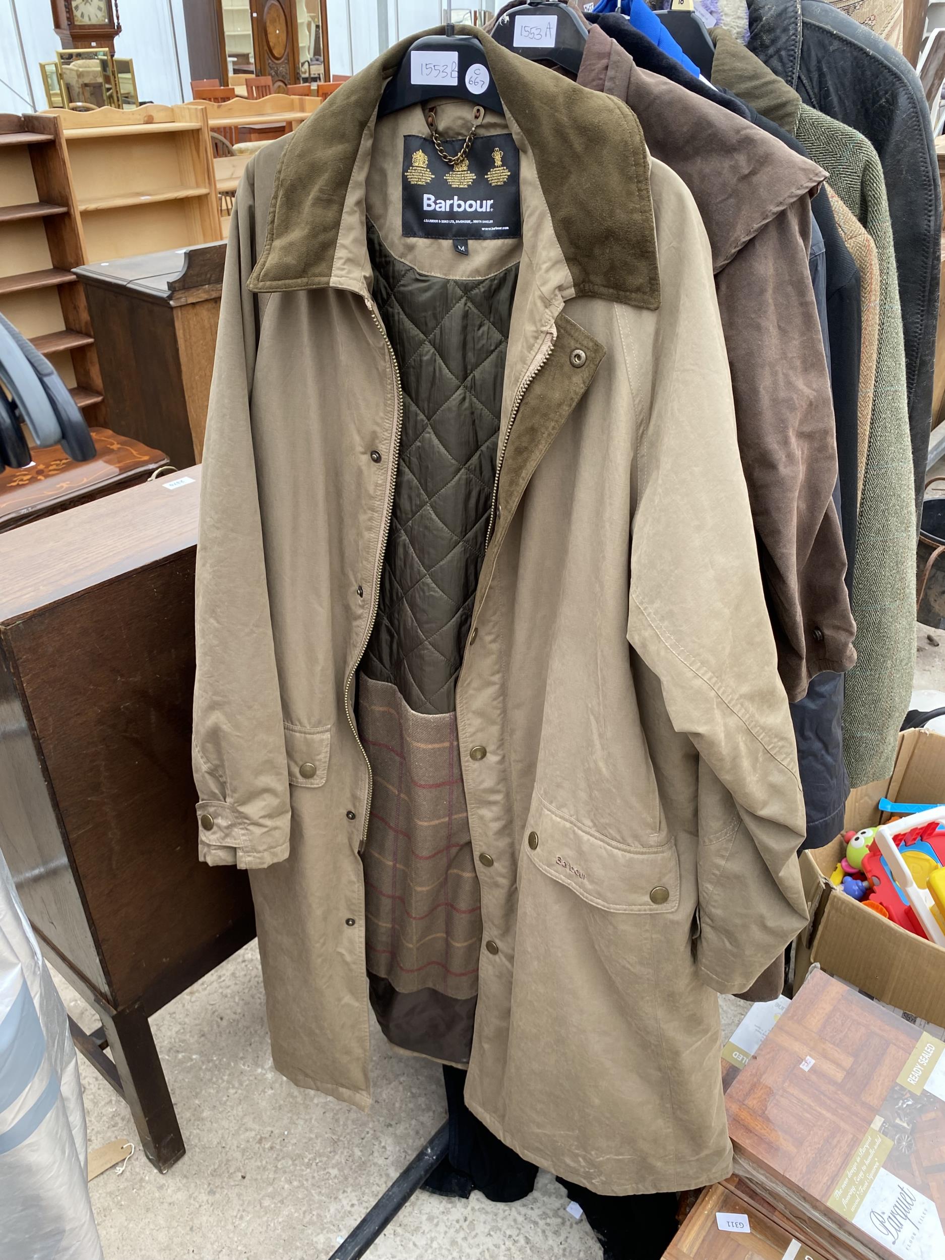 A MEDIUM BARBOUR TRENCH COAT