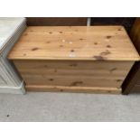 A MODERN PINE BLANKET CHEST, 38" WIDE