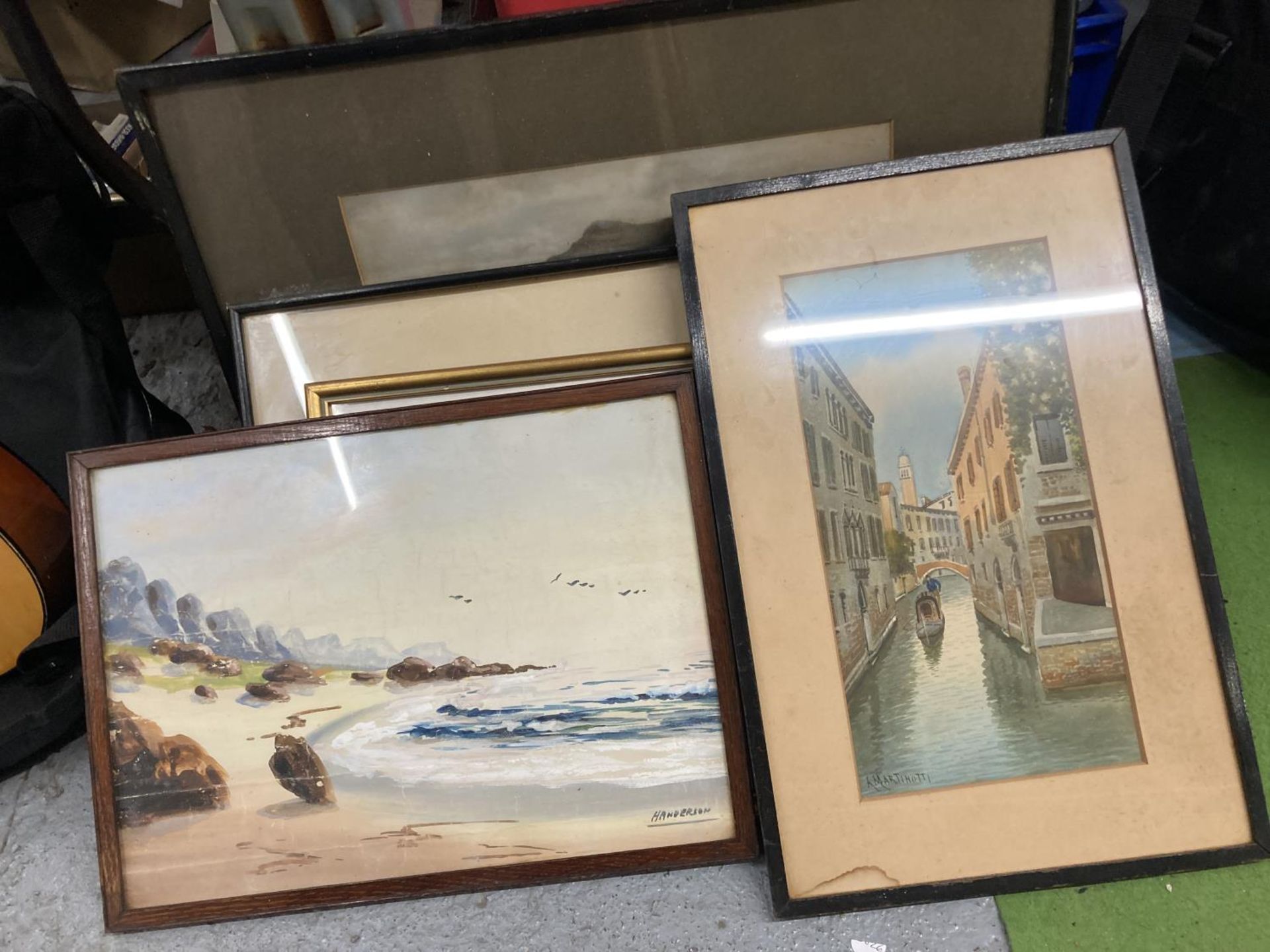 FIVE FRAMED PRINTS TO INCLUDE 'THUNDER DANCE' BY SIR WILLIAM RUSSELL FLINT, THE TEVIN TOWERS' - Image 2 of 2