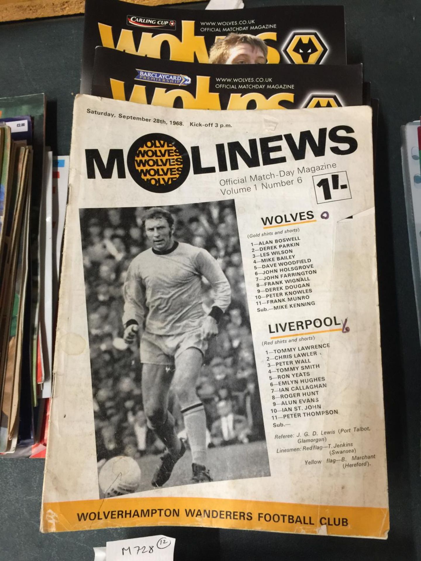 A COLLECTION OF TWENTY SIX WOLVES HOME PROGRAMMES FROM 2003 PLUS 1978 PROGRAMME VS LIVERPOOL