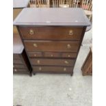 A STAG MINSTREL CHEST OF THREE SHORT AND FOUR LONG DRAWERS, 32" WIDE