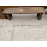 A RUSTIC WOODEN BENCH, 60X15"