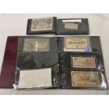 BANKNOTES, A SELECTION IN TWO BINDERS TO INCLUDE HONG KONG, JAPAN, RUSSIA, USA AND SOME