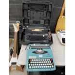 A SMITH-CORONA CORSAIR TYPEWRITER AND A A BROTHER ELECTRIC 5613 CORRECTION TYPEWRITER WITH CARRY