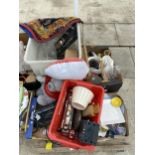 AN ASSORTMENT OF HOUSEHOLD CLEARANCE ITEMS TO INCLUDE CERAMICS AND TOYS