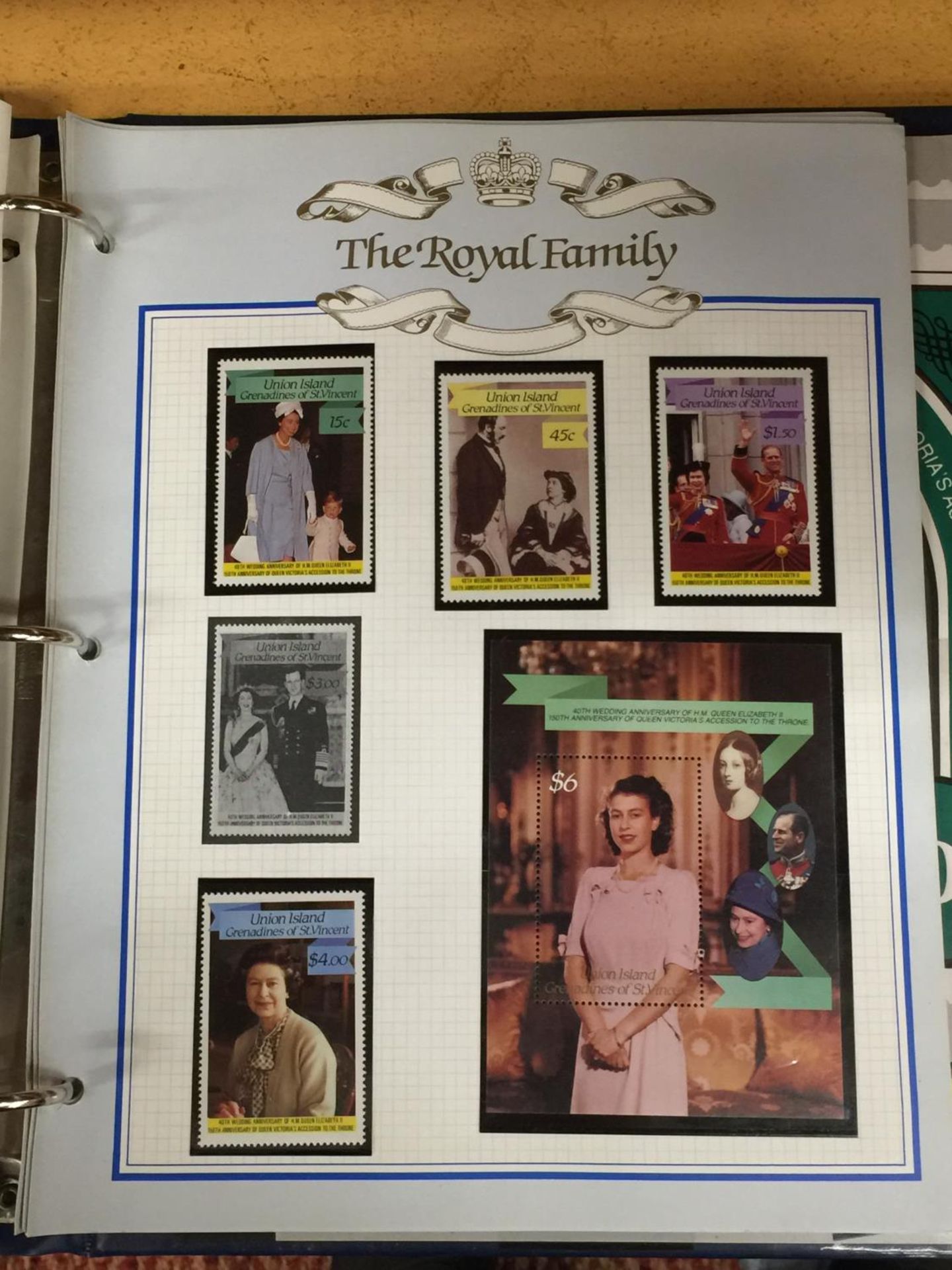 A ROYAL FAMILY STAMP ALBUM - Image 4 of 7