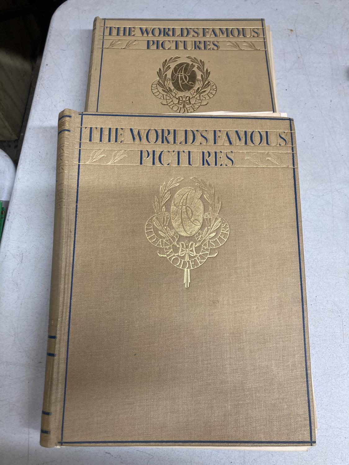 TWO HARDBACK COPIES OF 'THE WORLD'S FAMOUS PICTURES' OLD AND MODERN MASTERS - VOLUME 1 AND 2