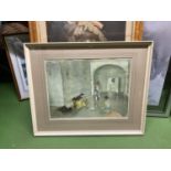 A FRAMED PRINT 'LOS CIENTOS' BY SIR WILLIAM RUSSELL FLINT 73CM X 59CM