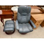 A STRESSLESS REVOLVING RECLINER AND STOOL