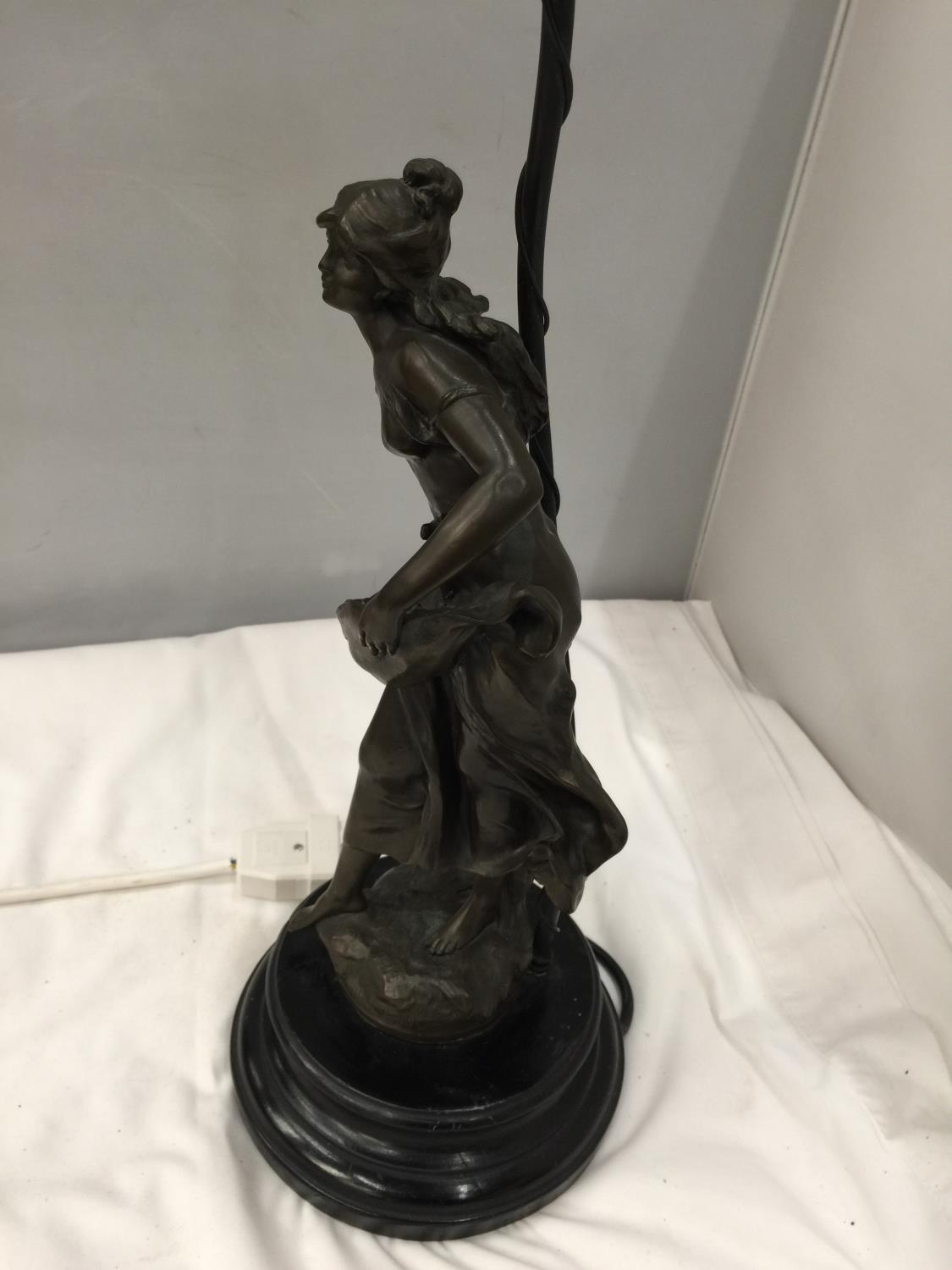 A BRONZE LAMP DEPICTING A LADY SCATTERING SEEDS - Image 3 of 4