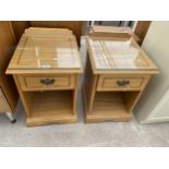 A PAIR OF CURTIS FURNITURE MAKERS BEDSIDE CHESTS