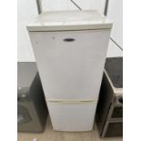 A WHITE FRIDGEMASTER UPRIGHT FRIDGE FREEZER