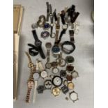 A QUANTITY OF VARIOUS WRISTWATCHES, FACES AND STRAPS TO INCLUDE LIMIT, ETC