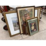 AN ASSORTMENT OF FRAMED PRINTS AND PICTURES