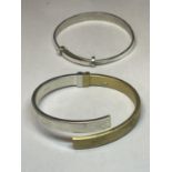 TWO MARKED SILVER BANGLES