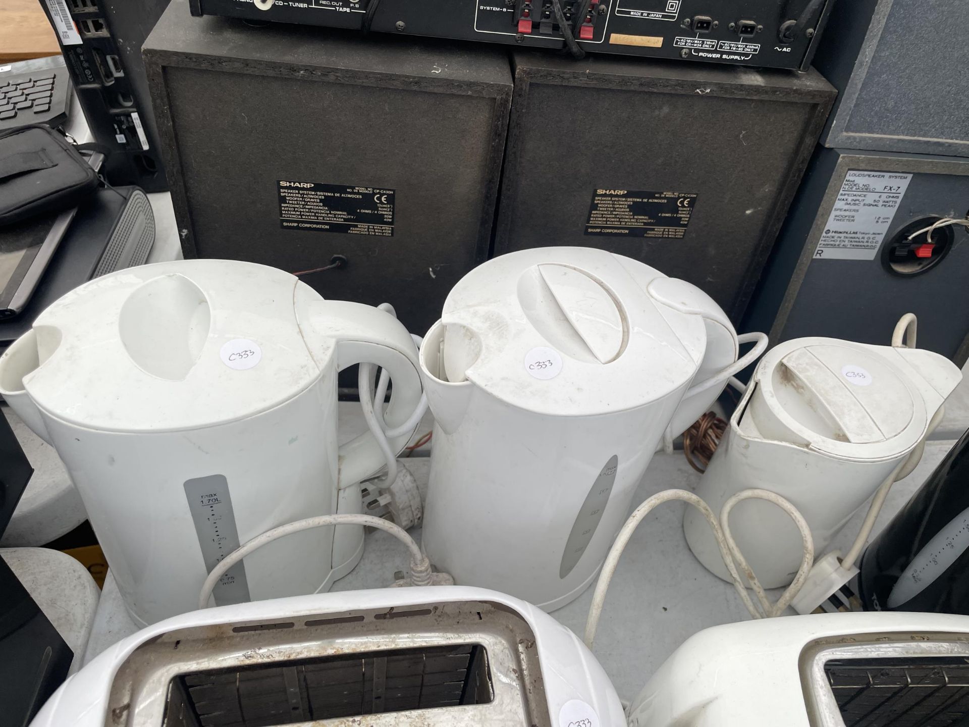 AN ASSORTMENT OF KETTLES, TOASTERS AND IRONS - Image 2 of 2