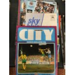 A COLLECTION OF MAN CITY PROGRAMMES TO INCLUDE V LEEDS 1984, COVENTRY 1977 AND 1978, FOREST 1979,