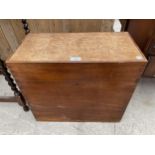 A 19TH CENTURY MAHOGANY STORAGE BOX, 20.5" WIDE