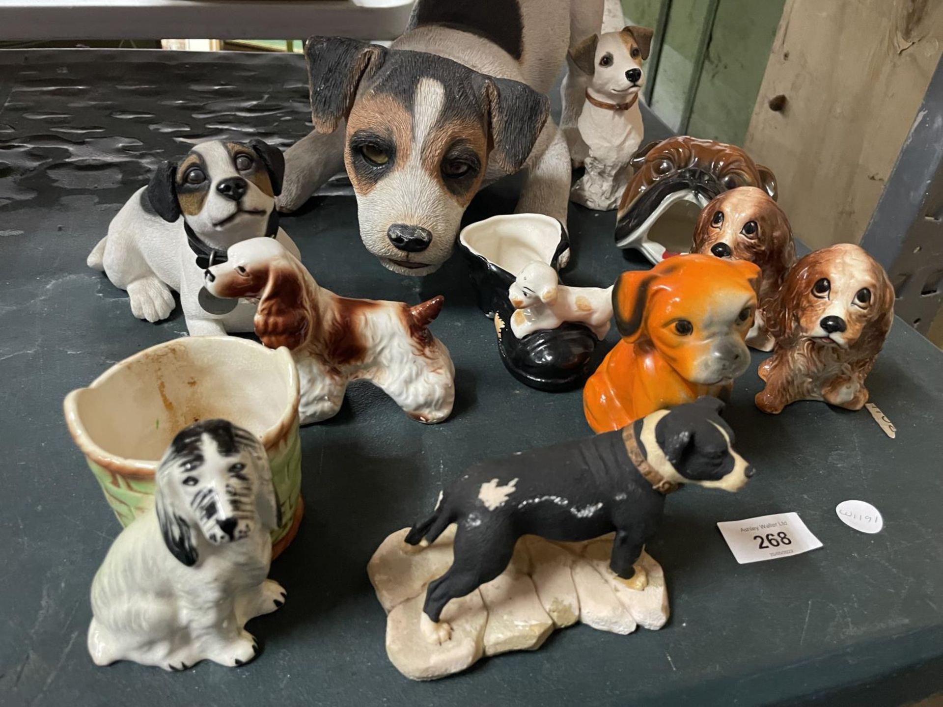 A QUANTITY OF DOG ORNAMENTS TO INCLUDE A LARGE TERRIER - Image 2 of 3