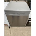 A SILVER SMEG DISHWASHER