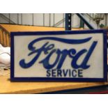 A FORD SERVICE ILLUMINATED LIGHT BOX SIGN 47CM X 25CM X 10CM