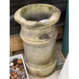 A RECONSTITUTED STONE CHIMNEY POT