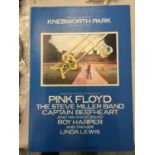 A KNEBWORTH PARK REPRINT (2012) OFFICIAL PROGRAMME FEATURING PINK FLOYD, THE STEVE MILLER BAND, ETC