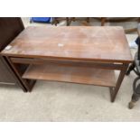 A RETRO TEAK G-PLAN E.GOMME TWO TIER COFFEE TABLE, 36X18"