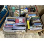 AN ASSORTMENT OF HOUSEHOLD CLEARANCE ITEMS TO INCLUDE BOOKS AND GOLF BALLS