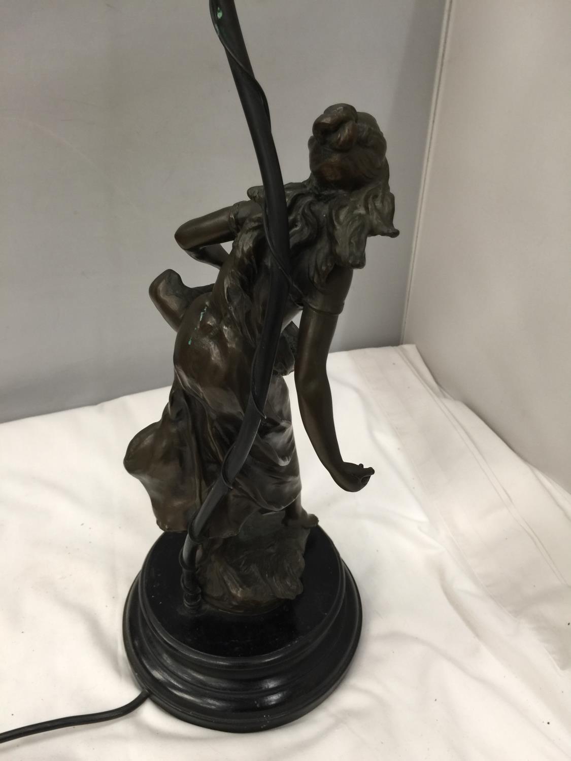 A BRONZE LAMP DEPICTING A LADY SCATTERING SEEDS - Image 4 of 4