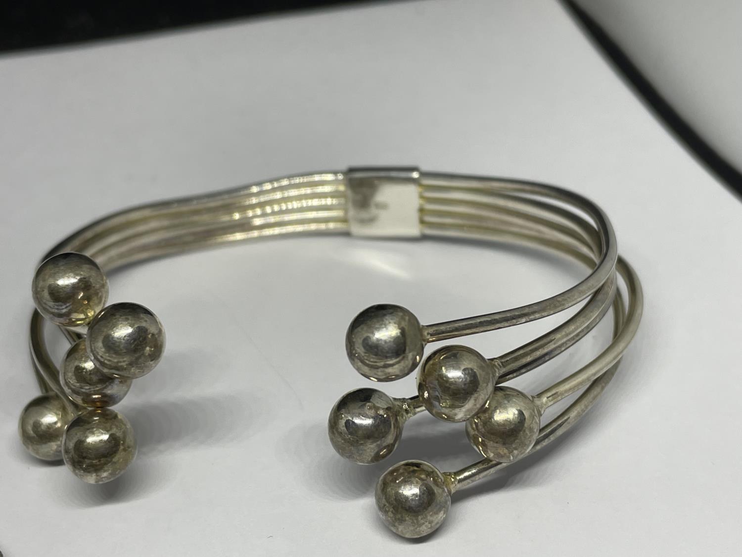 FOUR MARKED SILVER BRACELETS TO INCLUDE A BANGLE - Image 2 of 4