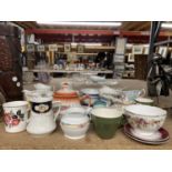 A QUANTITY OF JUGS, CUPS, PLATES, ETC TO INCLUDE ROYAL ALBERT 'ENCHANTMENT' CUPS, PARAGON, ROYAL