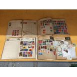 FOUR VINTAGE STAMP ALBUMS