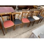 SIX 1950'S KITCHEN CHAIRS