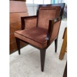 A MING MILLING ROAD STYLE FIRESIDE CHAIR