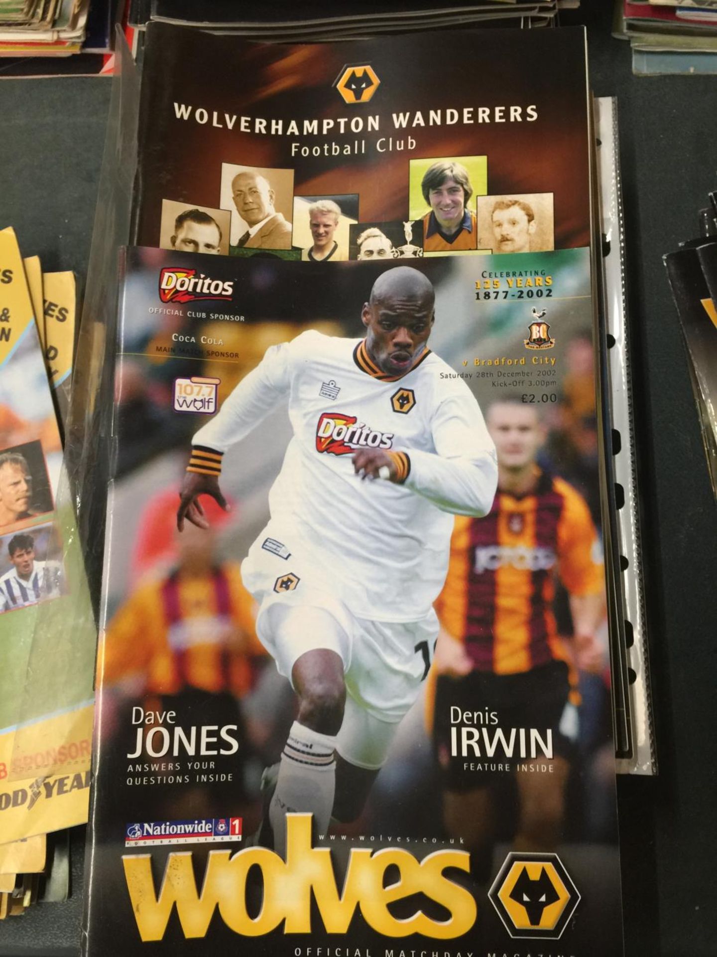 A COLLECTION OF NINETEEN WOLVES HOME PROGRAMMES FROM 2002 SEASON PLUS FOUR FROM 2001 SEASON