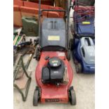 A CHALLANGE PETROL LAWN MOWER WITH GRASS BOX