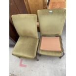 A PAIR OF PARKER KNOLL BEDROOM CHAIRS, MODEL NO. P.K.747