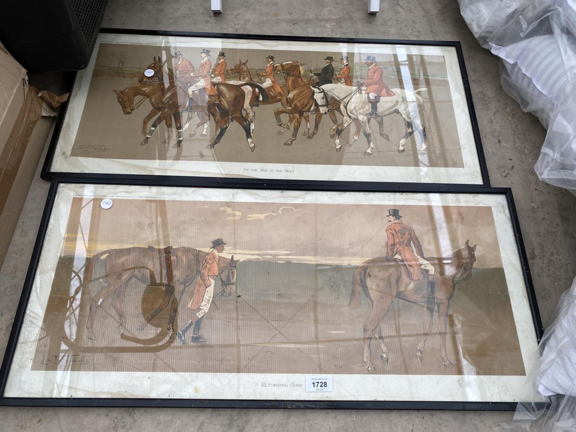 TWO VINTAGE FRAMED HUNTING PRINTS