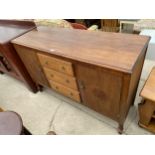 A MID 20TH CENTURY OAK SIDEBOARD, 54" WIDE