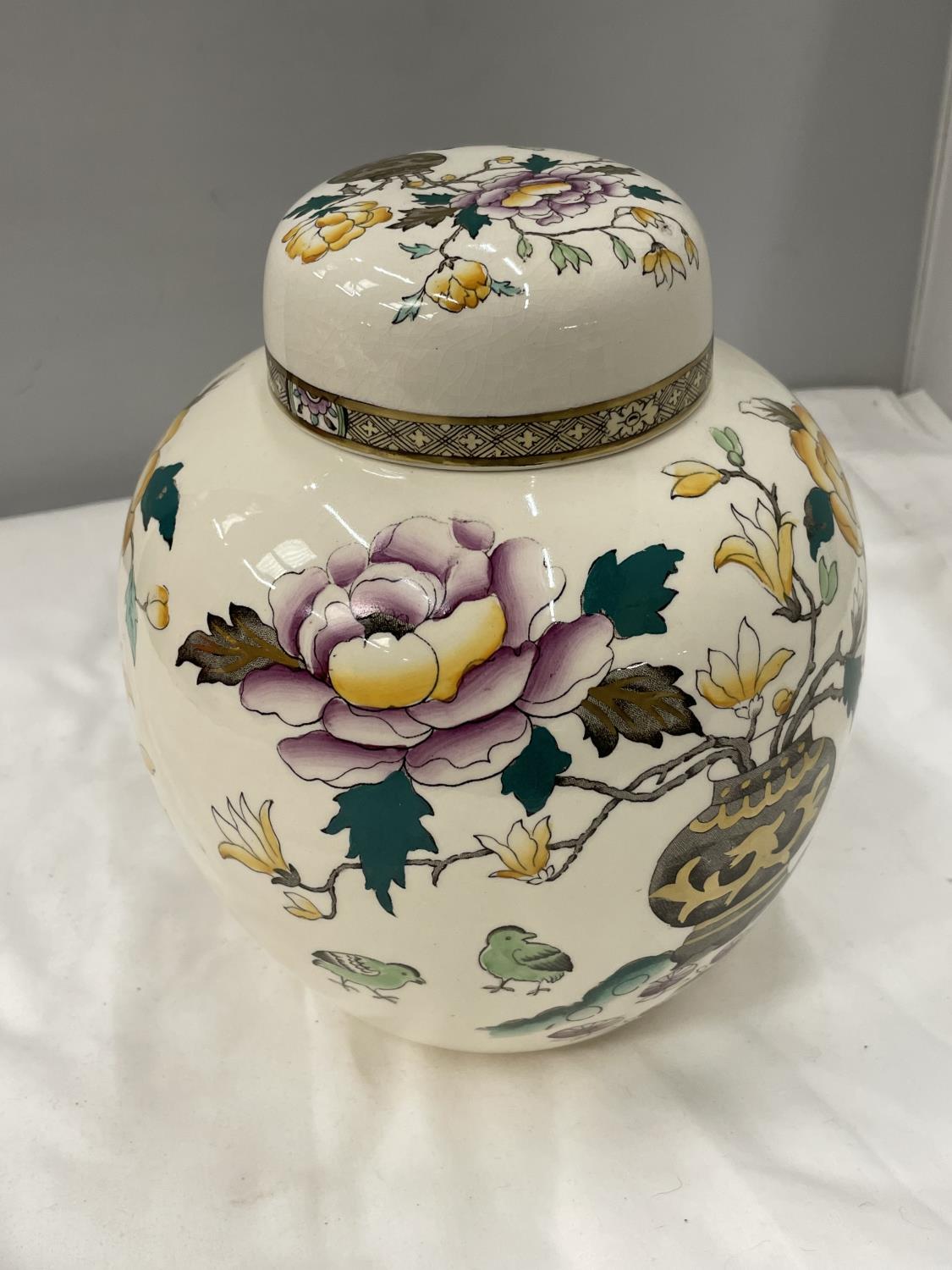 A MASONS ASHWORTHS CHINESE PEONY GINGER JAR CIRCA 1919