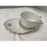 A PORCELAINE DE PARIS CUP AND TRAY CICRA 1900