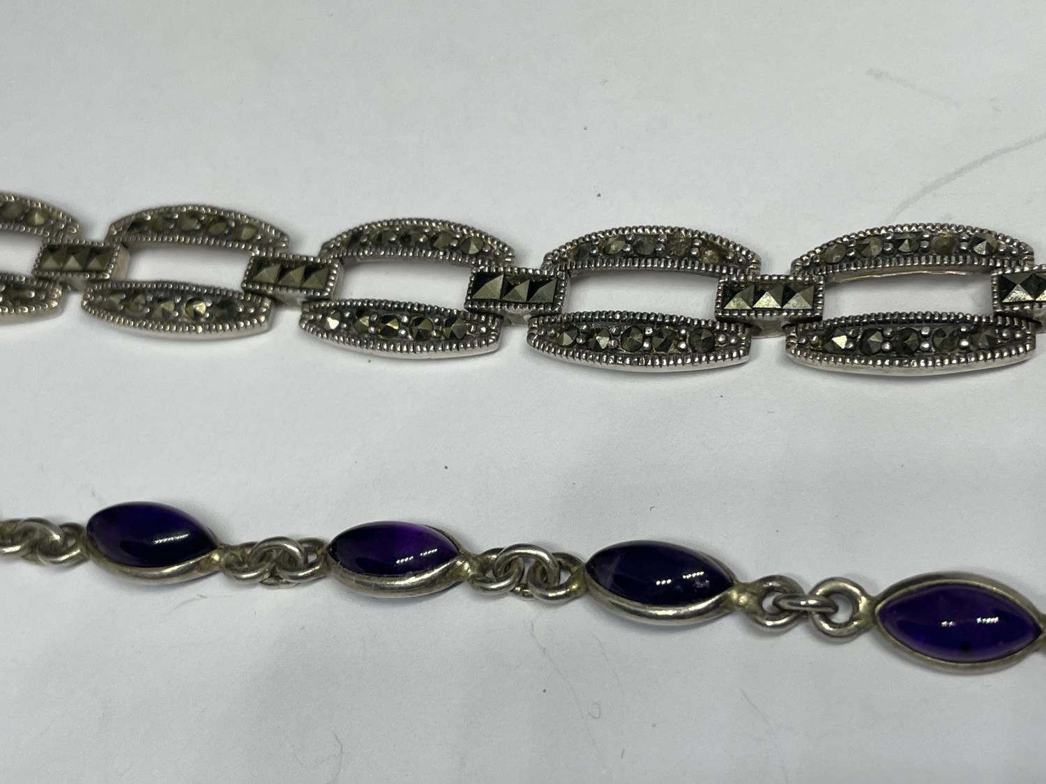FOUR MARKED SILVER BRACELETS TO INCLUDE A BANGLE - Image 3 of 4
