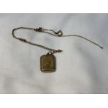 A 9CT GOLD NECKLACE AND LOCKET GROSS WEIGHT 3.5G NECKLACE A/F