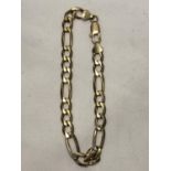 A 9CT GOLD CURB LINK BRACELET WEIGHT 14.66G